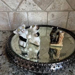 Vintage Japanese Hugging Panda Salt & Pepper Shakers & Bear Toothpick Holder